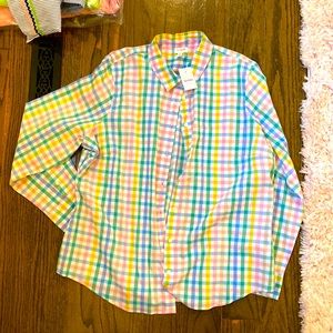 J Crew Gingham button down